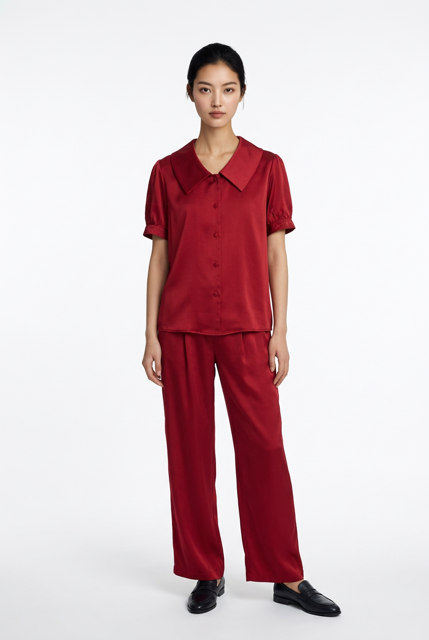 Silk Red Lapel
