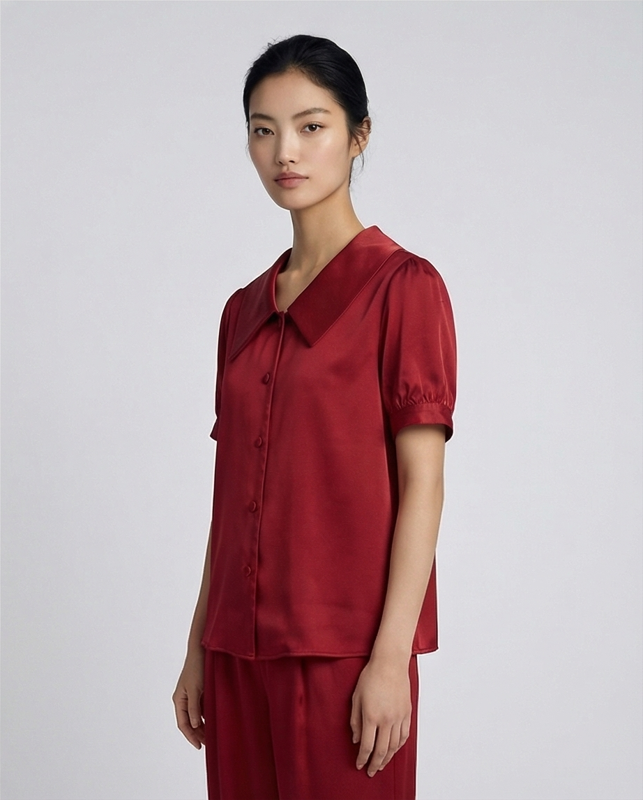 Silk Red Lapel
